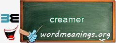 WordMeaning blackboard for creamer